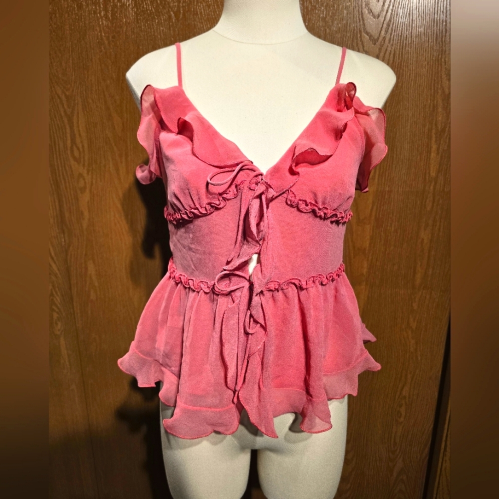 Ruffle camisole blouse